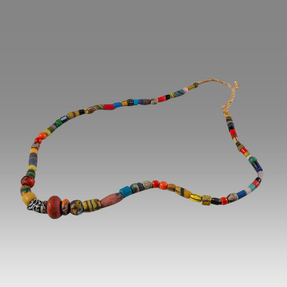 Ancient Islamic Mosaic Glass Bead Necklace c.8th century AD. (1 of 1)