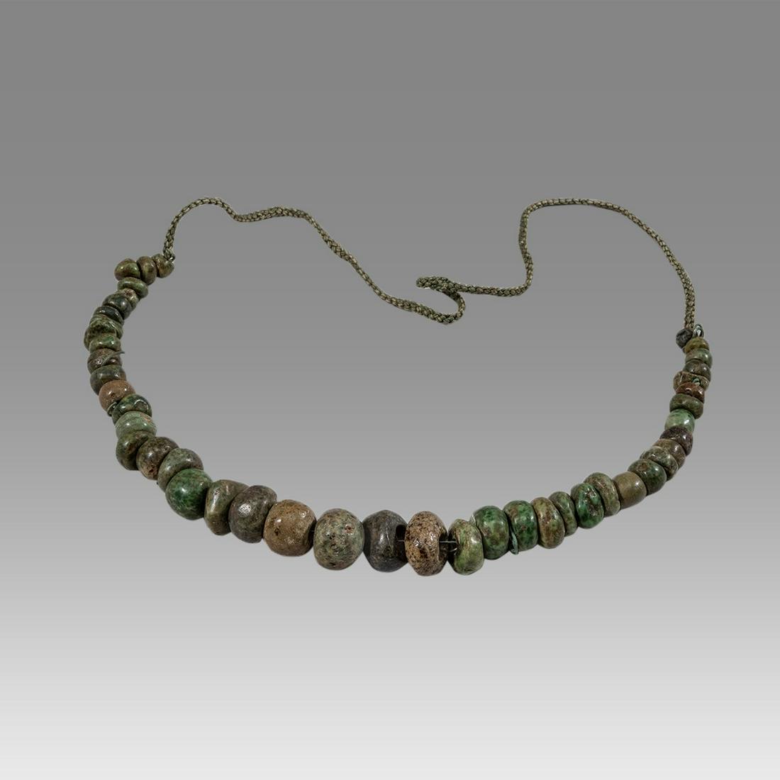 Mezcala Greenstone Beaded Necklace Ca. 200 B.C.-250 A.D.  Guerrero, Mexico. (1 of 1)