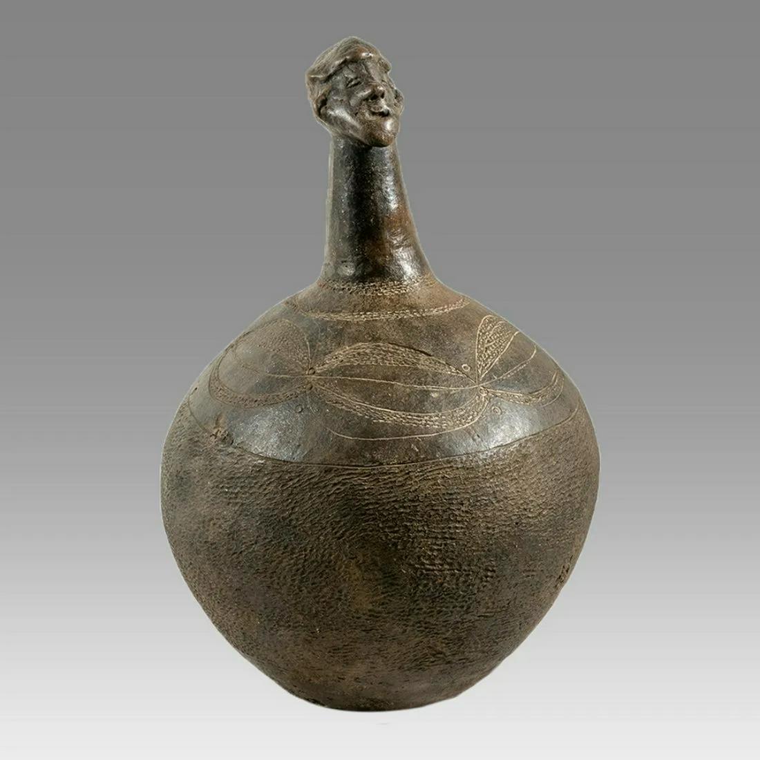 African Kanyok or Luba Black Burnished Pottery Jar Democratic Republic Congo, 20th Century AD (1 of 4)