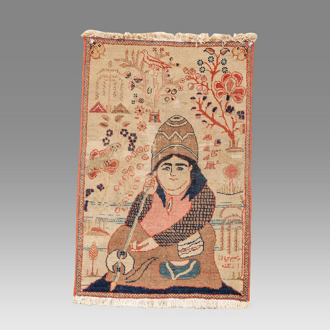 Persian Kerman Carpet, Signed. (1 of 2)