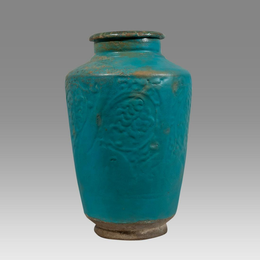 Islamic Persian Kashan Ceramic Vase c.13th century. (1 of 3)