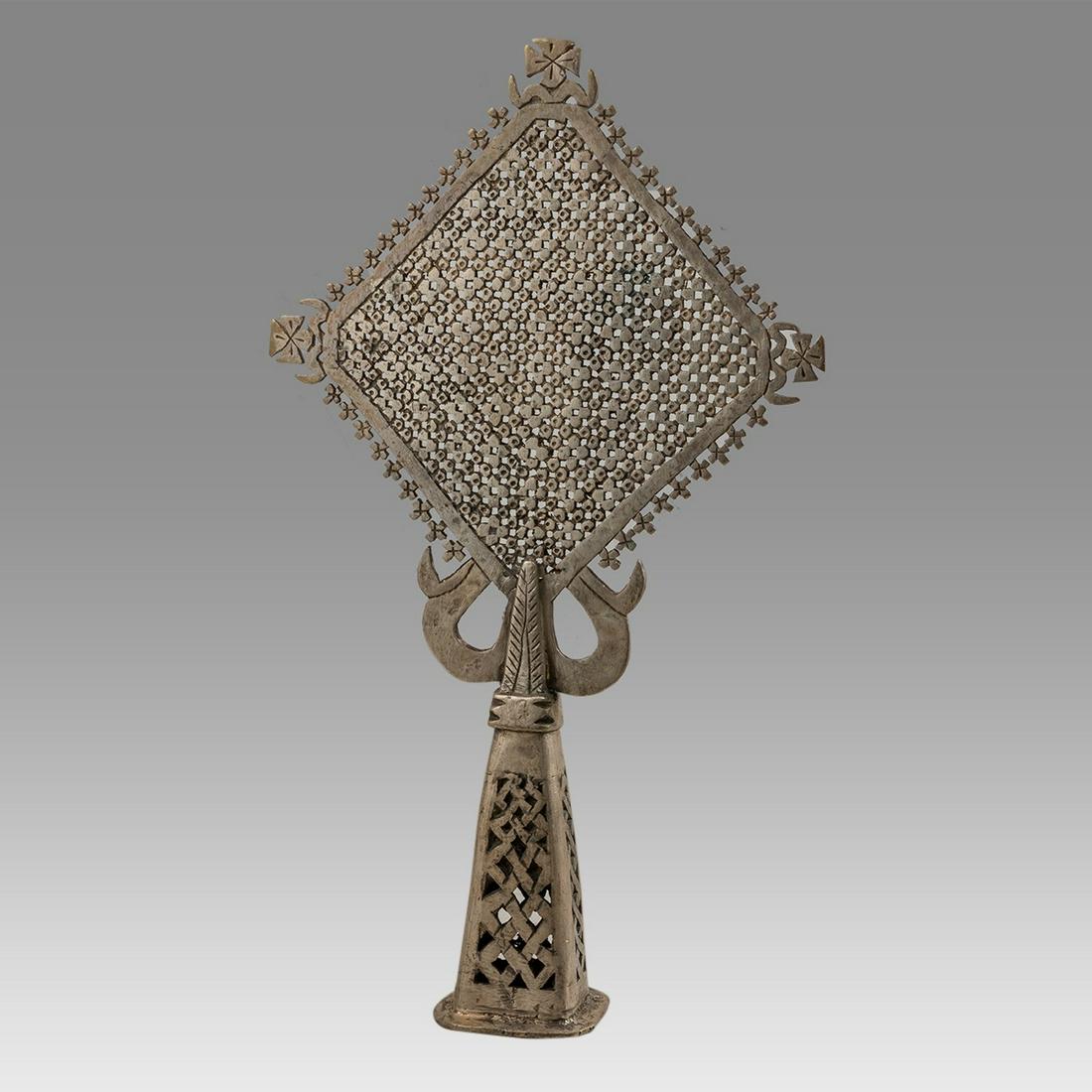 Coptic Processional Cross Ethiopian c.20th century. (1 of 2)