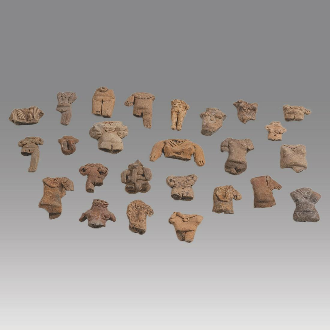 Lot of 25 Pre-Columbian Pottery Torsos. (1 of 3)