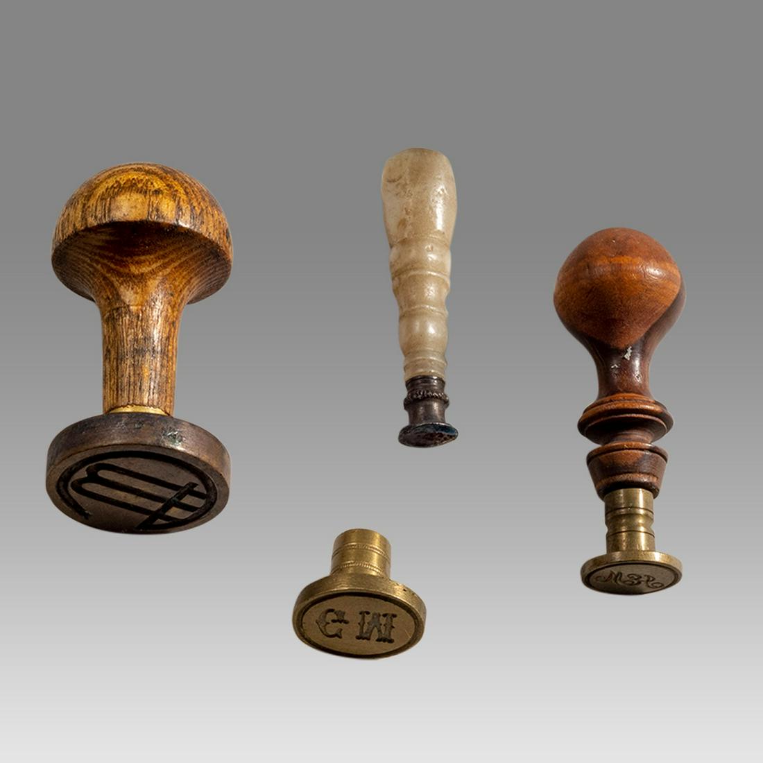 Three Antique European Stamp Seals c.19th century (1 of 2)