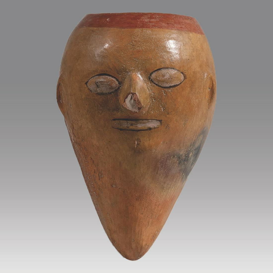 Nazca-Huari style Conical vessel with Face (1 of 2)