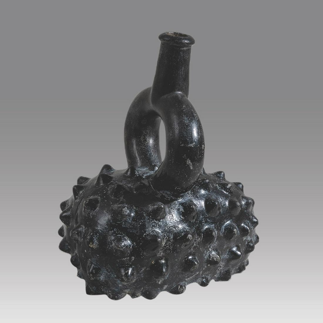 Moche style Blackware Tuber or Fruit Vessel (1 of 3)