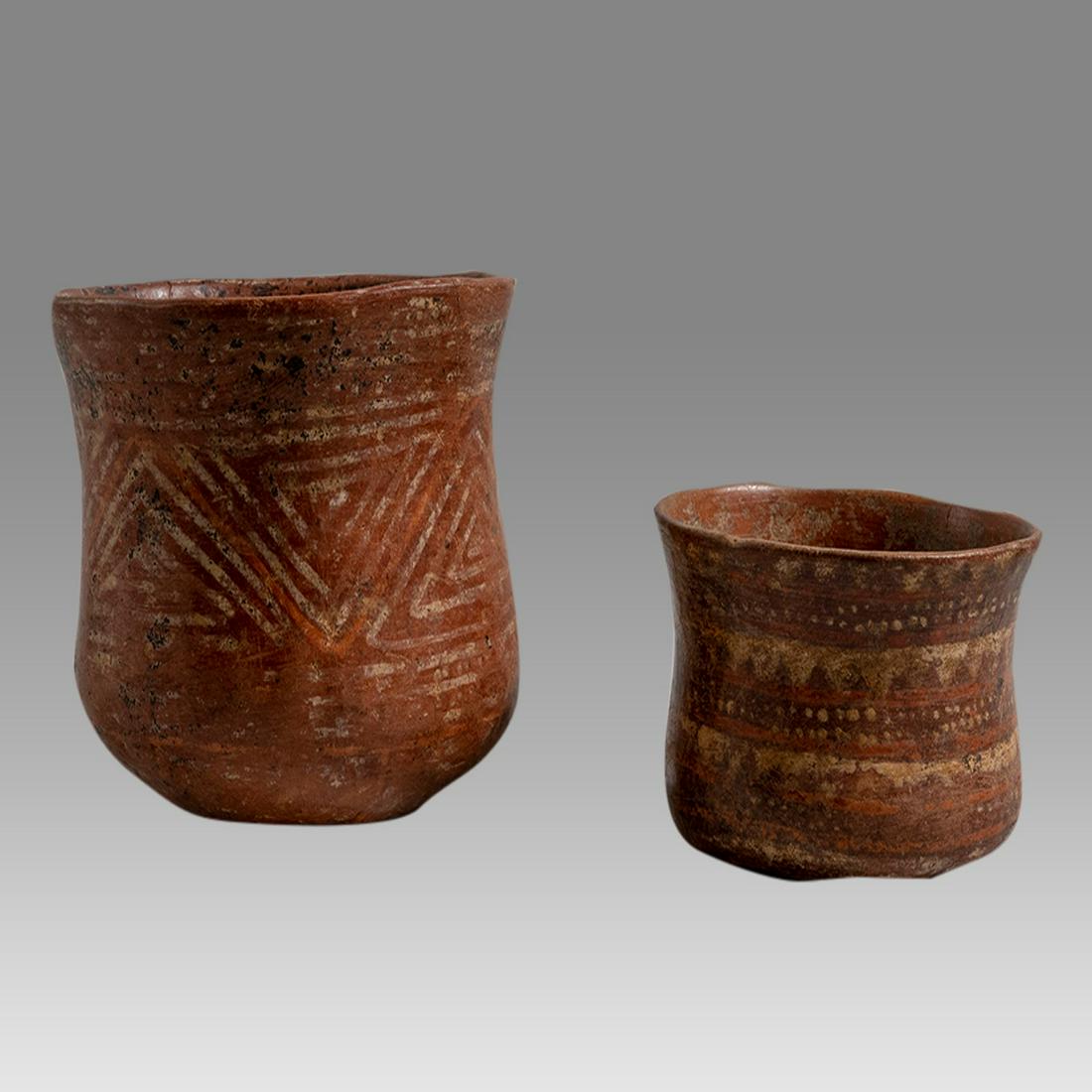 Nayarit Pottery Colorful Bowls (2) West Mexico, Ca. 300 BC/AD. (1 of 3)