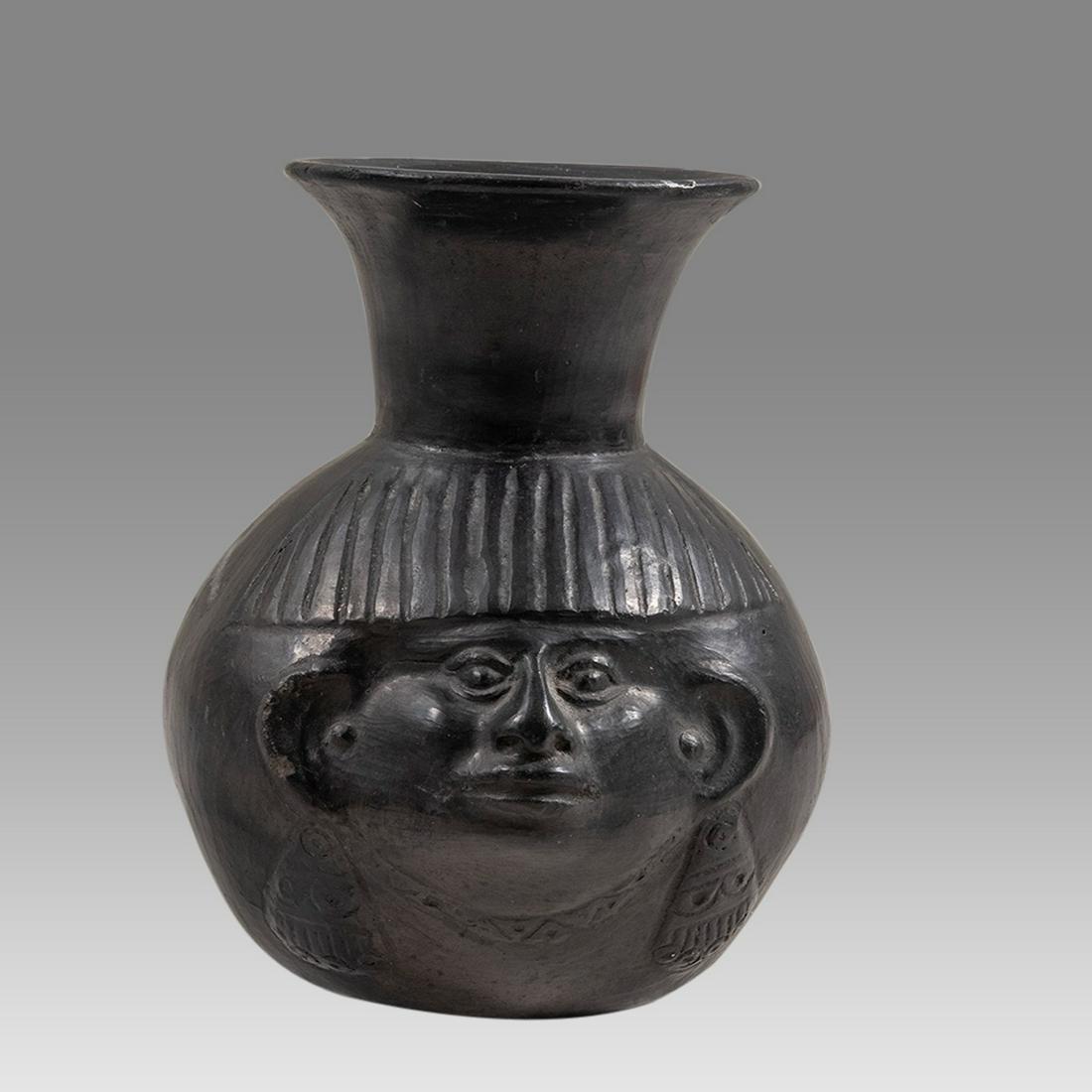 Peru, Blackware, flared spout Chimu, 1200-1500 AD. (1 of 4)