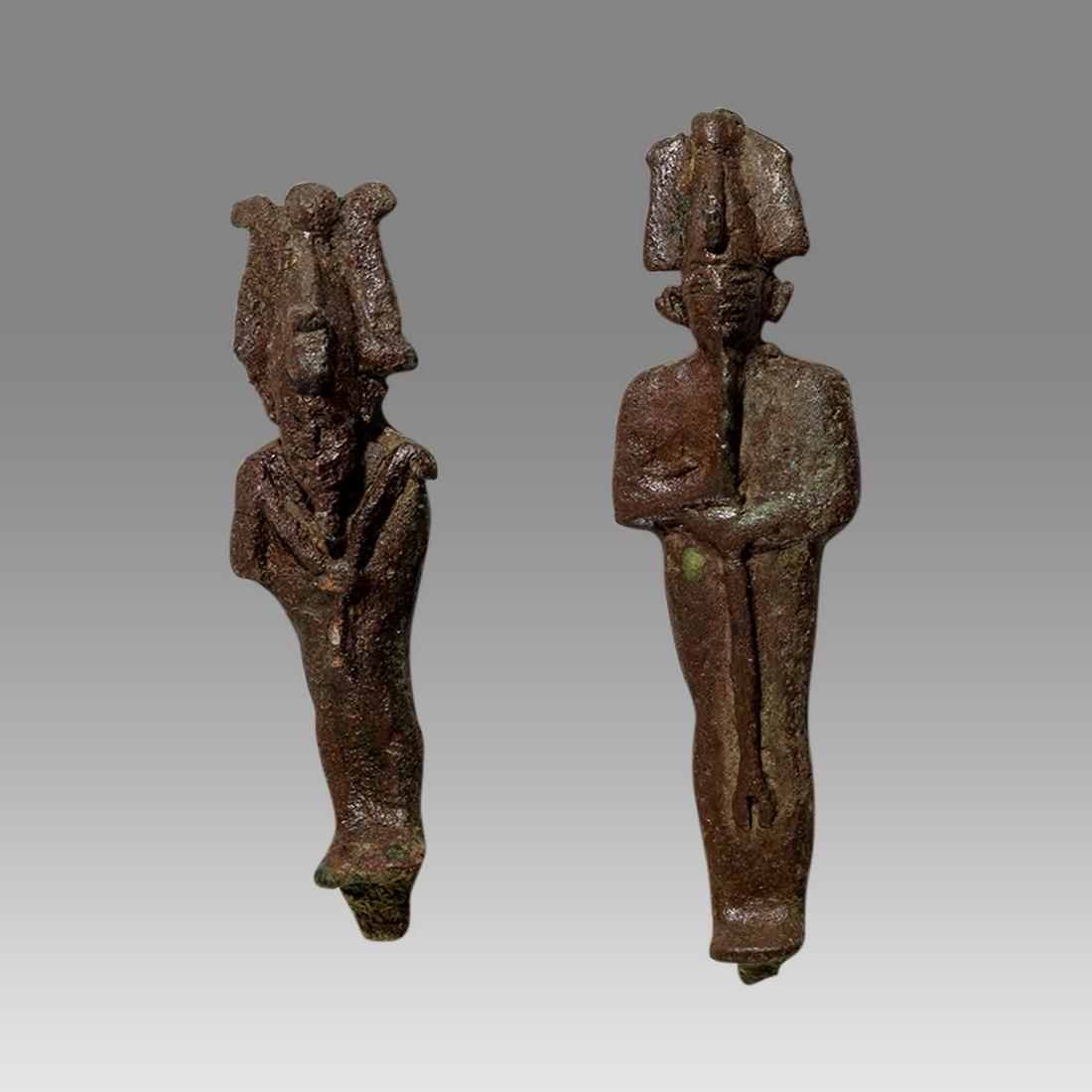 Ancient Egyptian Bronze Osiris Figures Late Period 700-300 BC (2). (1 of 1)