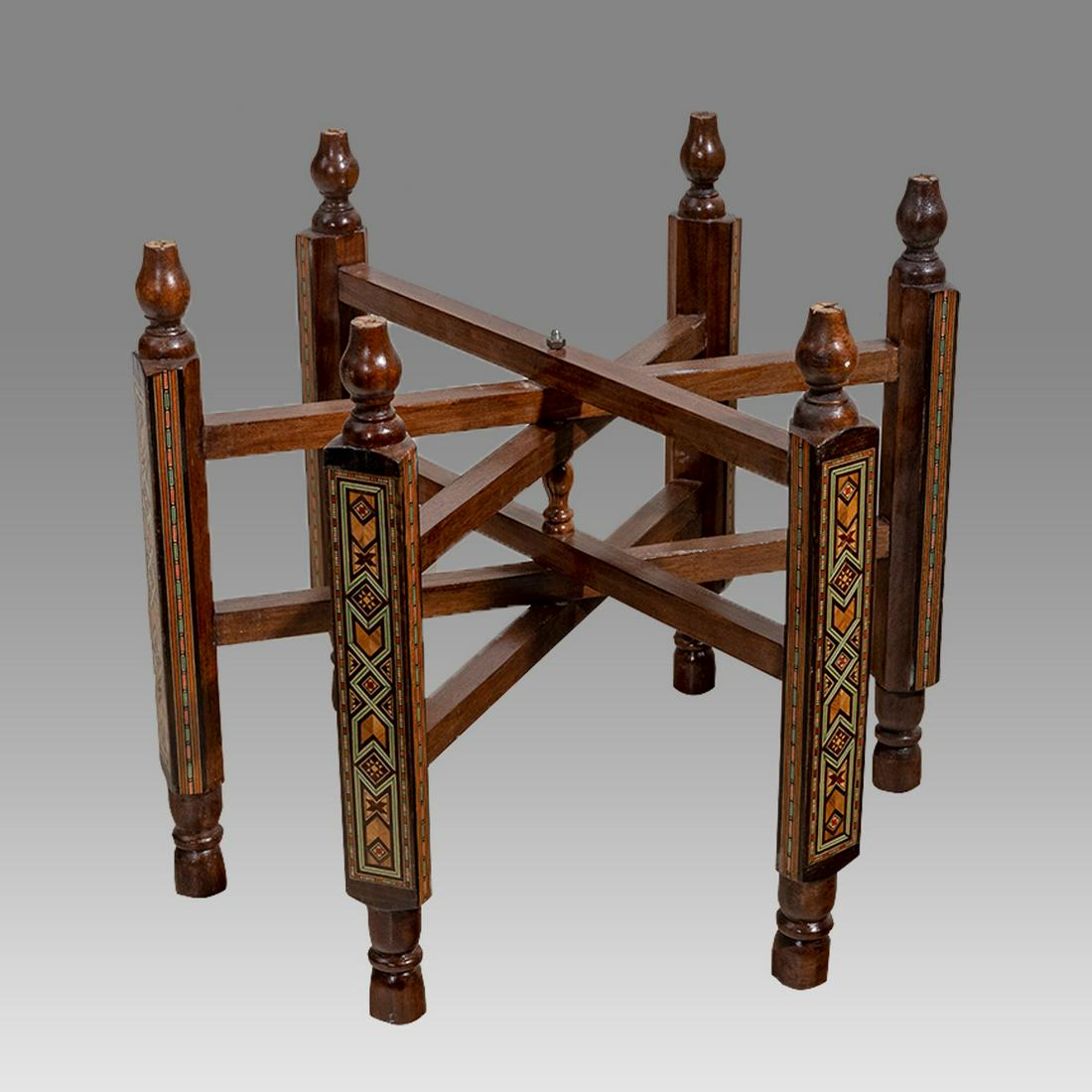 Middle eastern Syrian Mosaic Tray Stand. (1 of 2)