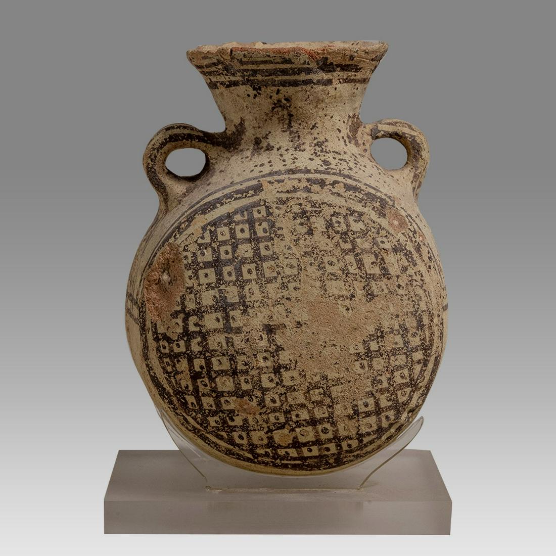 Ancient Pre Columbian Chancay Pottery Flask c.800-1200 AD. (1 of 3)