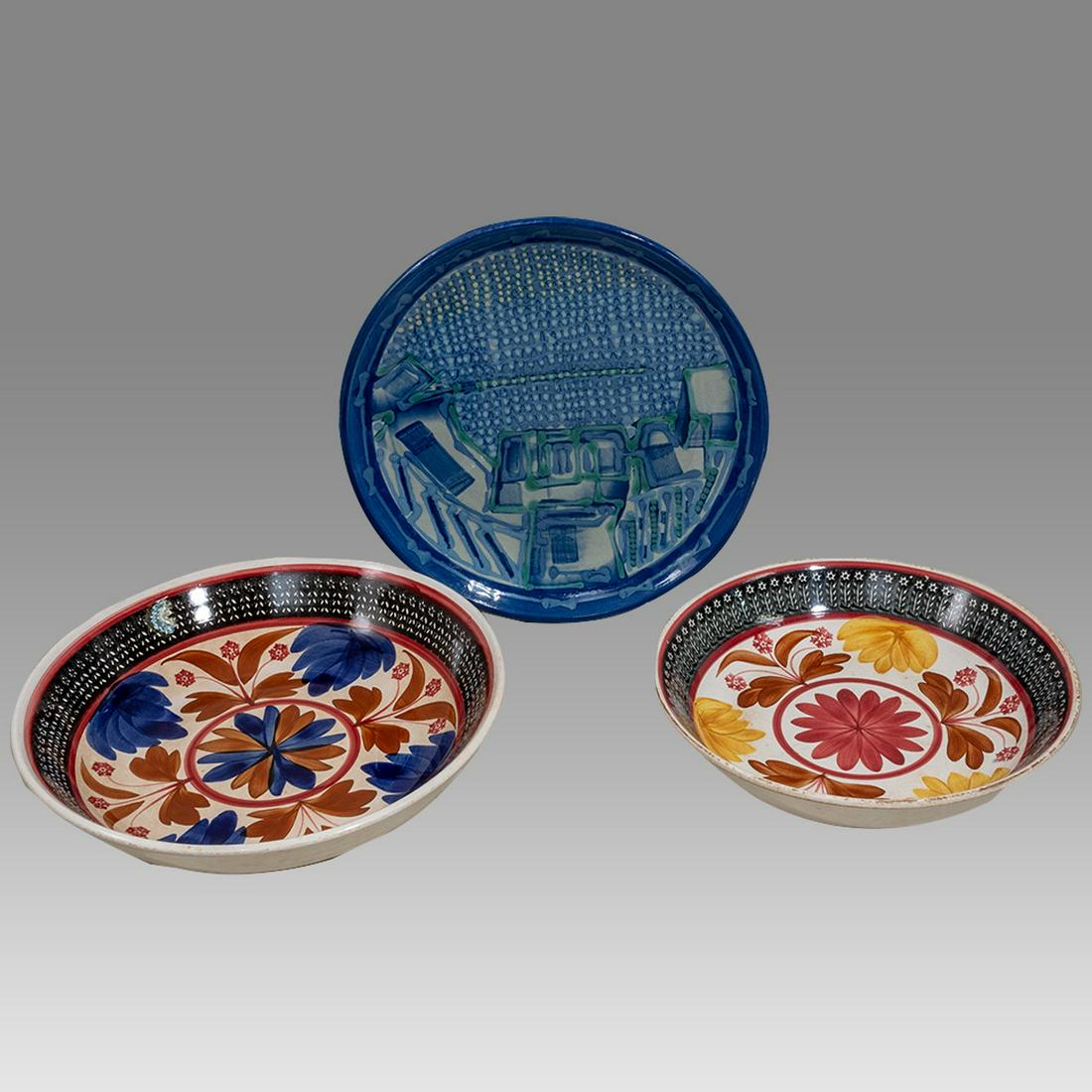 Lot of 3 European Vintage ceramic bowls. (1 of 5)