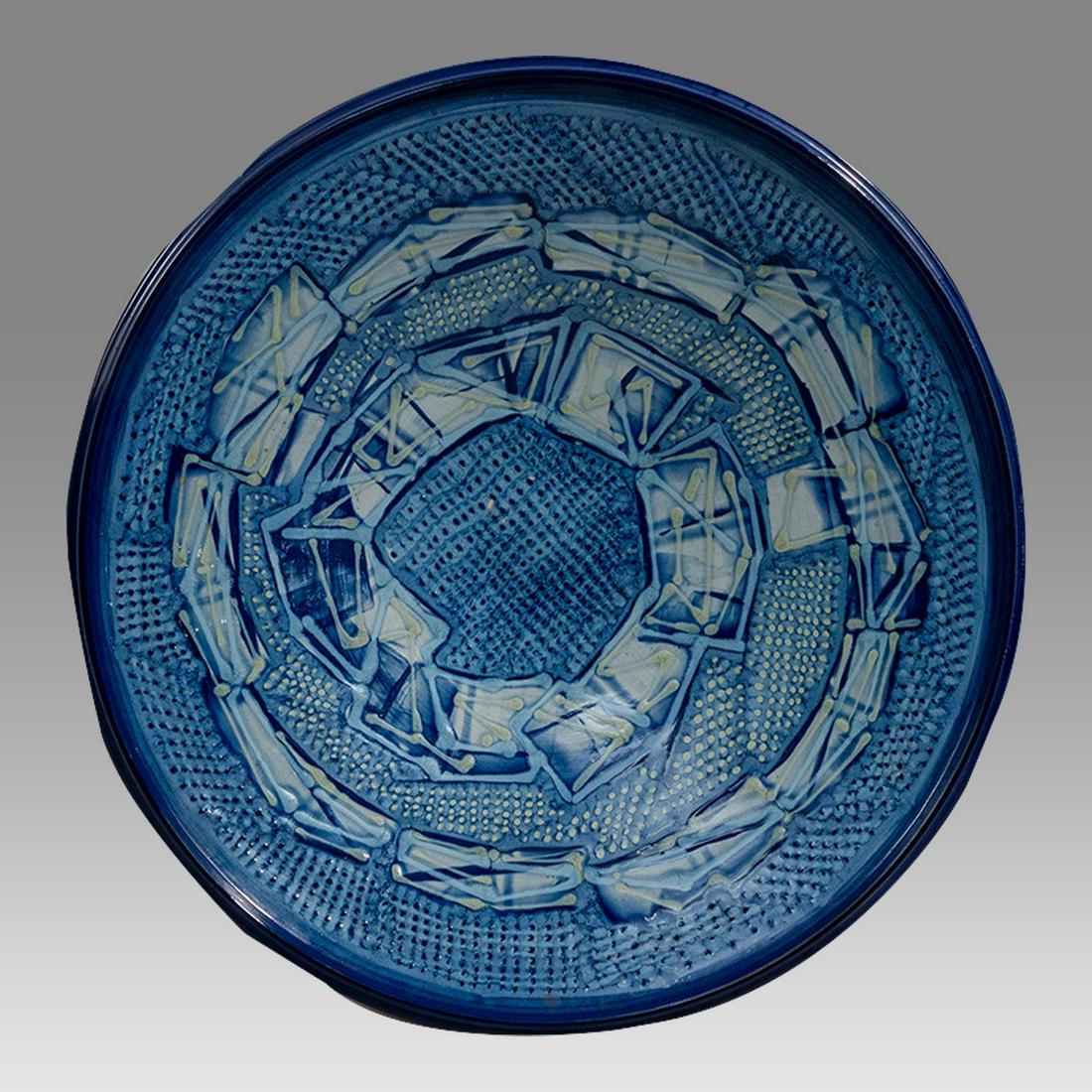 Large Ceramic Art Charger probably Asian?. (1 of 3)