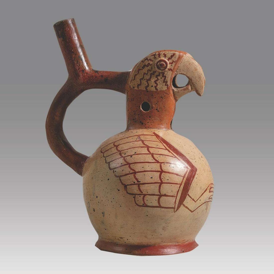Moche IV Style Parrot Vessel. (1 of 3)