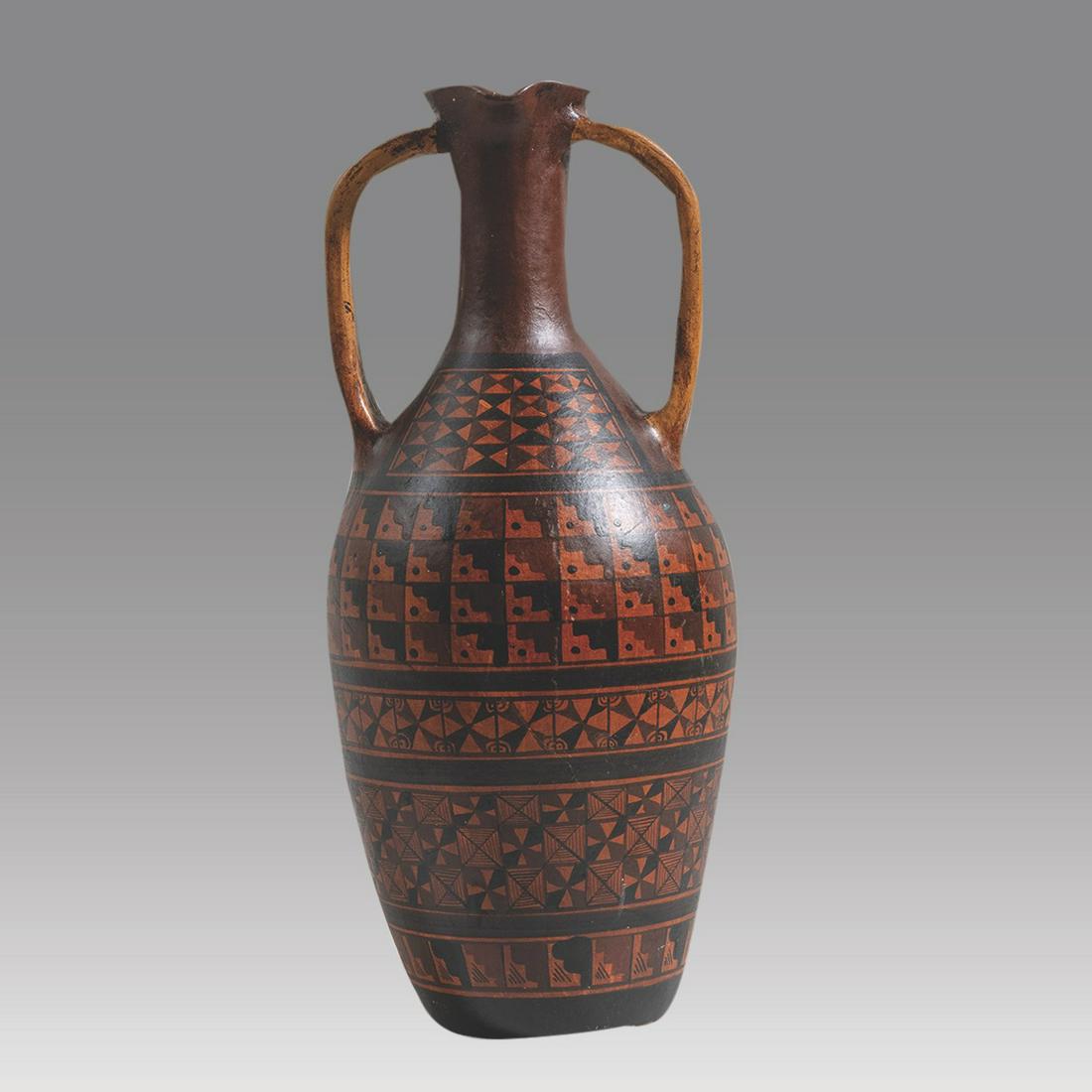 Folk Art Bottle Ca. 20th Century.: Folk Art Bottle Ca. 20th Century. Size 10 7/8 inches high. 4 inches wide.
