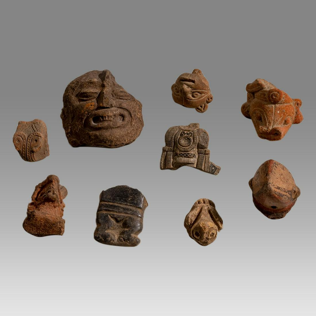 Pre-Columbian Heads and Fragments. (1 of 2)