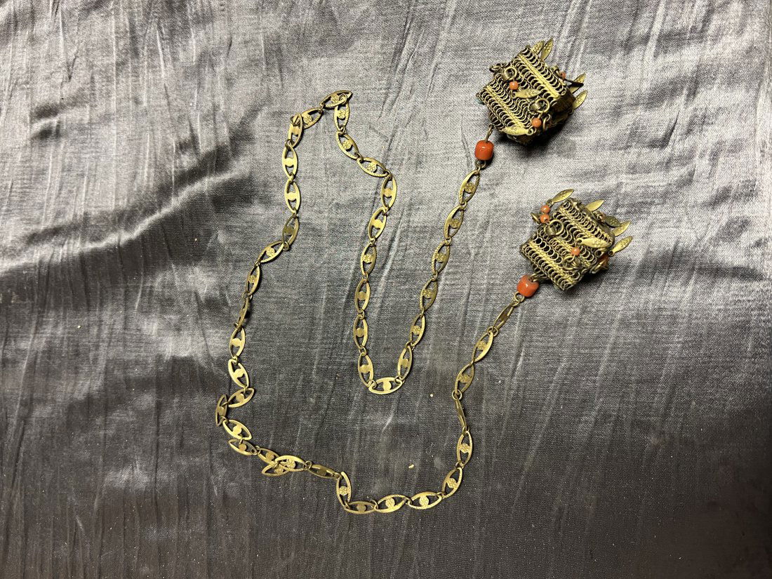 Middle Eastern Brass chain Necklace. (1 of 2)