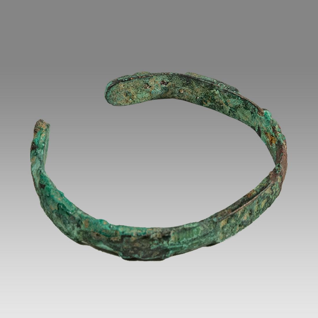 Ancient Islamic Seljuk Bronze Bracelet c.9th century AD. (1 of 2)