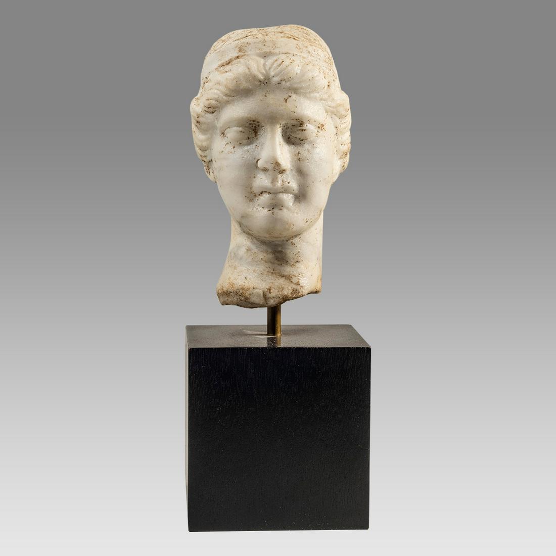 Roman Style Marble head of a woman. (1 of 6)