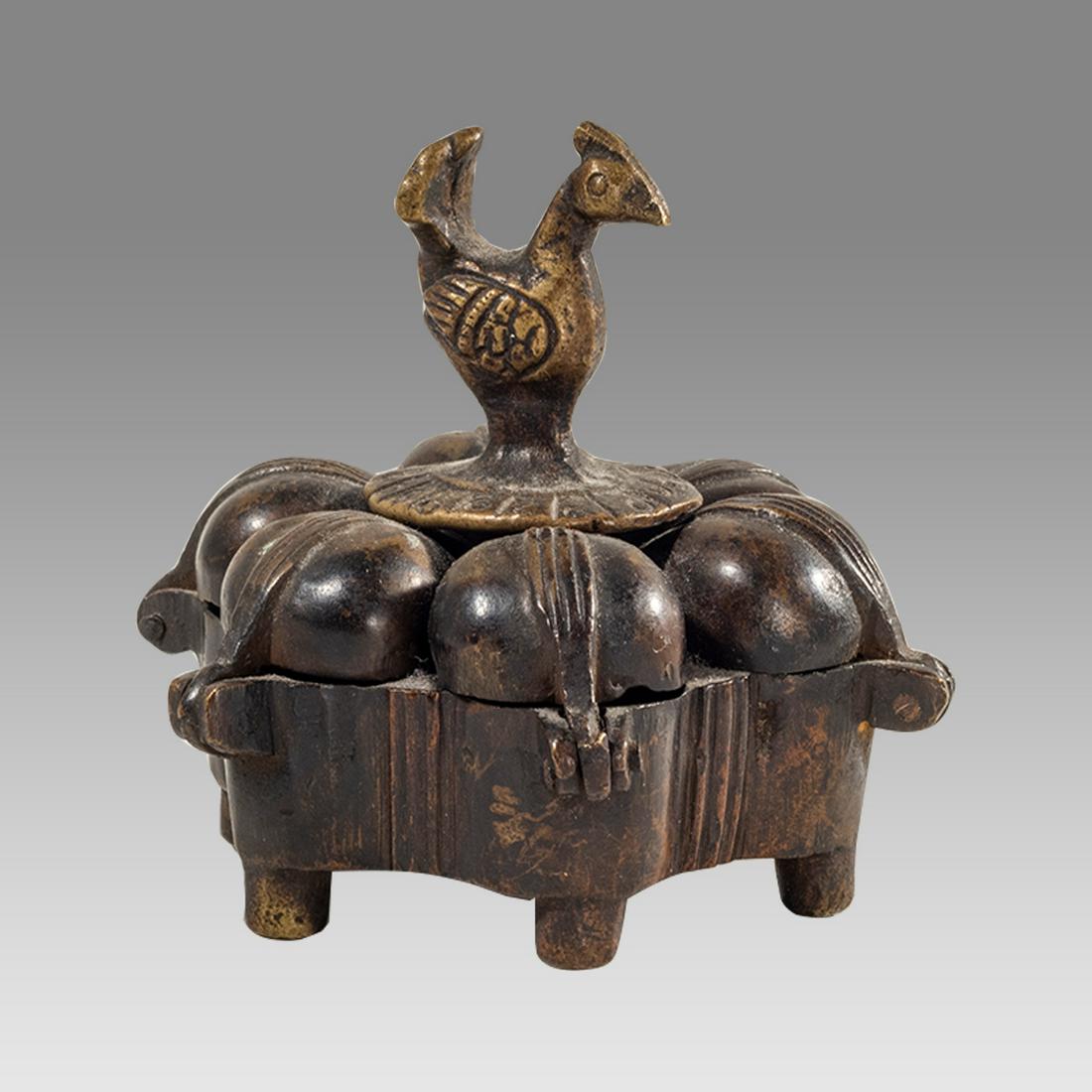 Antique Indian Bronze Cosmetic container. (1 of 2)