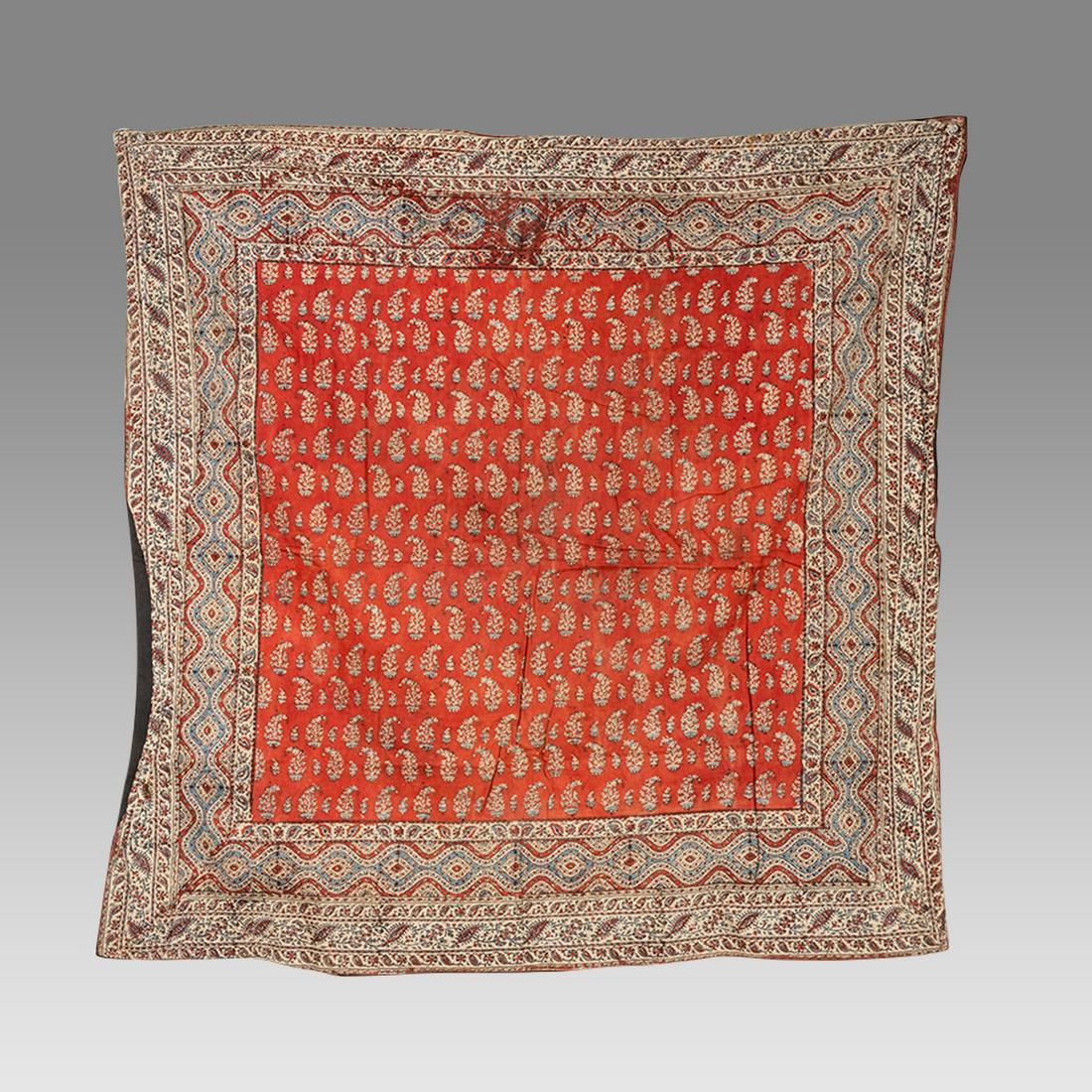 Persian Block Print kalamkari Textile. (1 of 2)