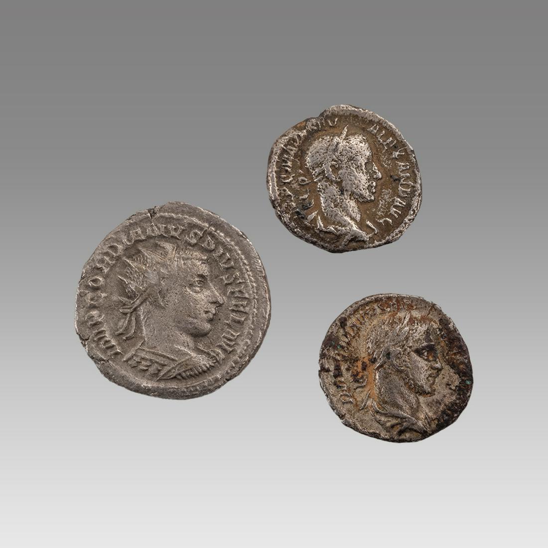 Lot of 3 Ancient Roman Silver Denarius and Antoninianus. (1 of 2)