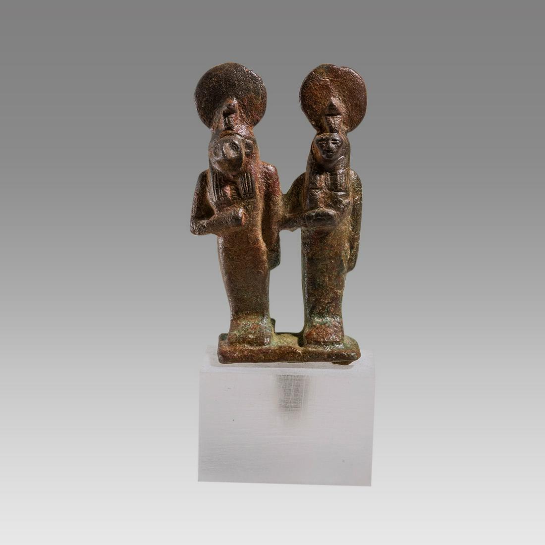 Ancient Egyptian Bronze Isis and Horus Figure c.26th Dynasty, ca 672 to 525 BC. (1 of 4)