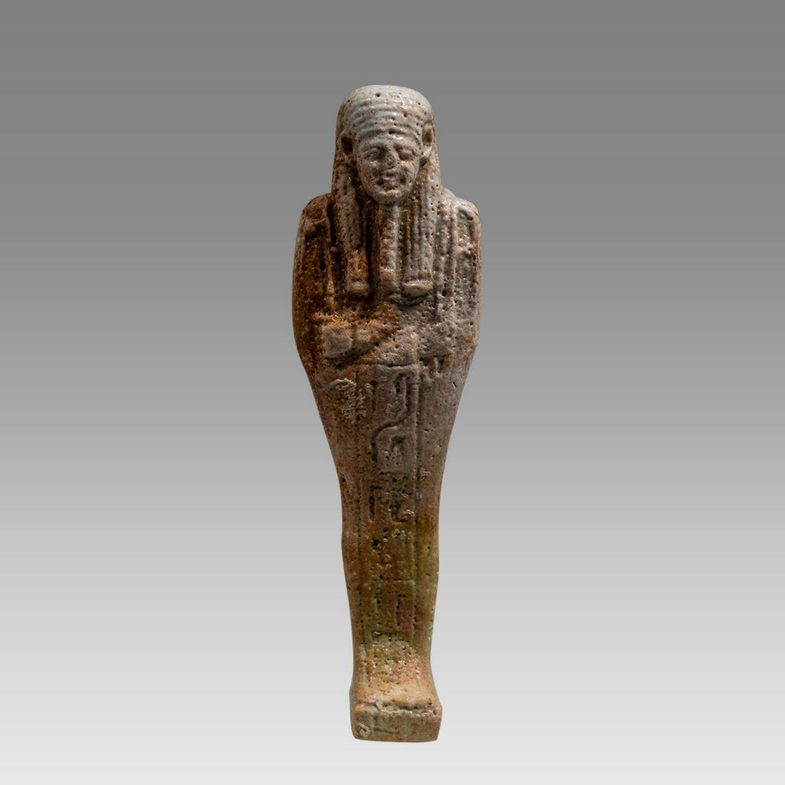 Ancient Egyptian Green Faience Ushabti c.26th Dynasty, ca 672 to 525 BC. (1 of 4)