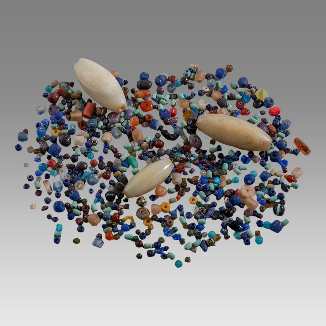 Large Lot of Ancient Roman and Islamic Agate and Glass Loose Beads. (1 of 1)