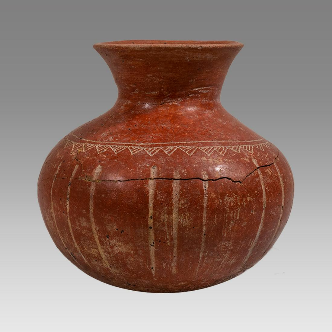 Pre- columbian Jalisco Incised Olla West Mexico, ca. a. 100 B.C. -250 A.D. (1 of 3)