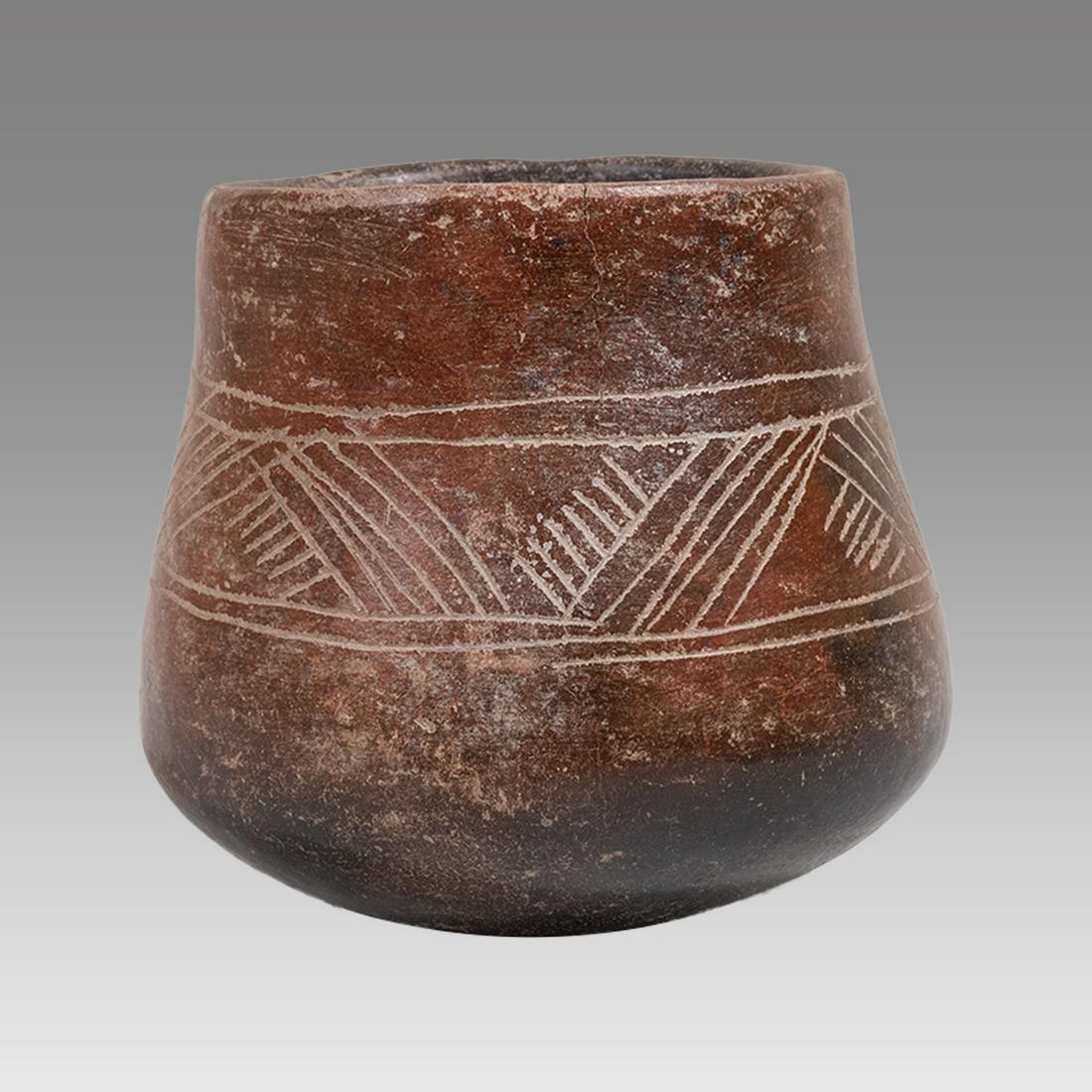 Pre- Columbian Nayarit Reddish Brown Jar Nayarit, W. Mexico, Ca 300 Be to 300 CE. (1 of 4)