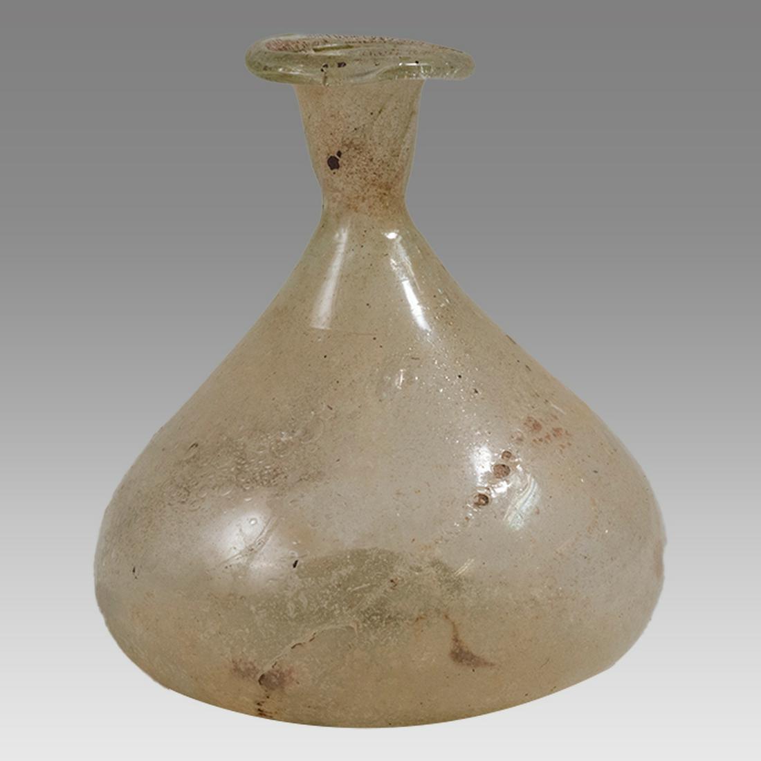 Ancient Roman Miniature Glass Bottle c.2nd-4th century AD. (1 of 3)