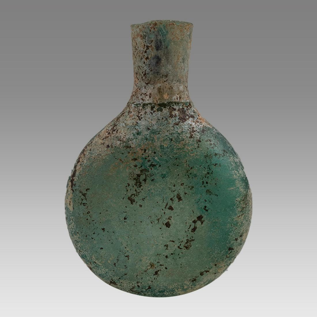Roman miniature glass vessel From the Eastern Roman Empire, ca 2nd to 3rd century CE. (1 of 3)