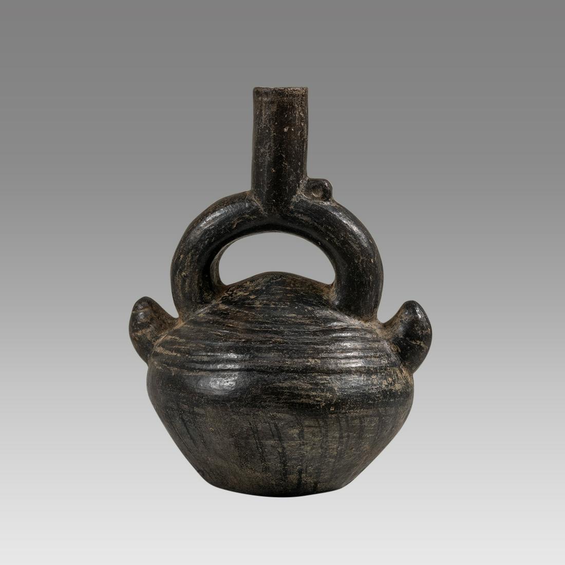 Ancient Chimu Blackware Pottery Vessel Ca. 1000-1250 A.D. Chimu. (1 of 3)