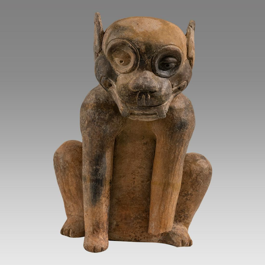 Style of Monte Alban Crouching Jaguar Vessel. (1 of 4)