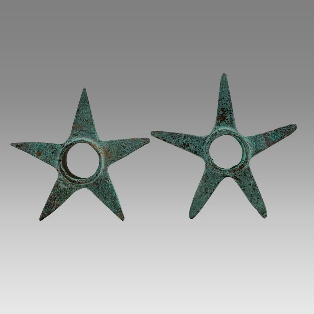 Pair of Inca Copper Mace Heads. (1 of 2)