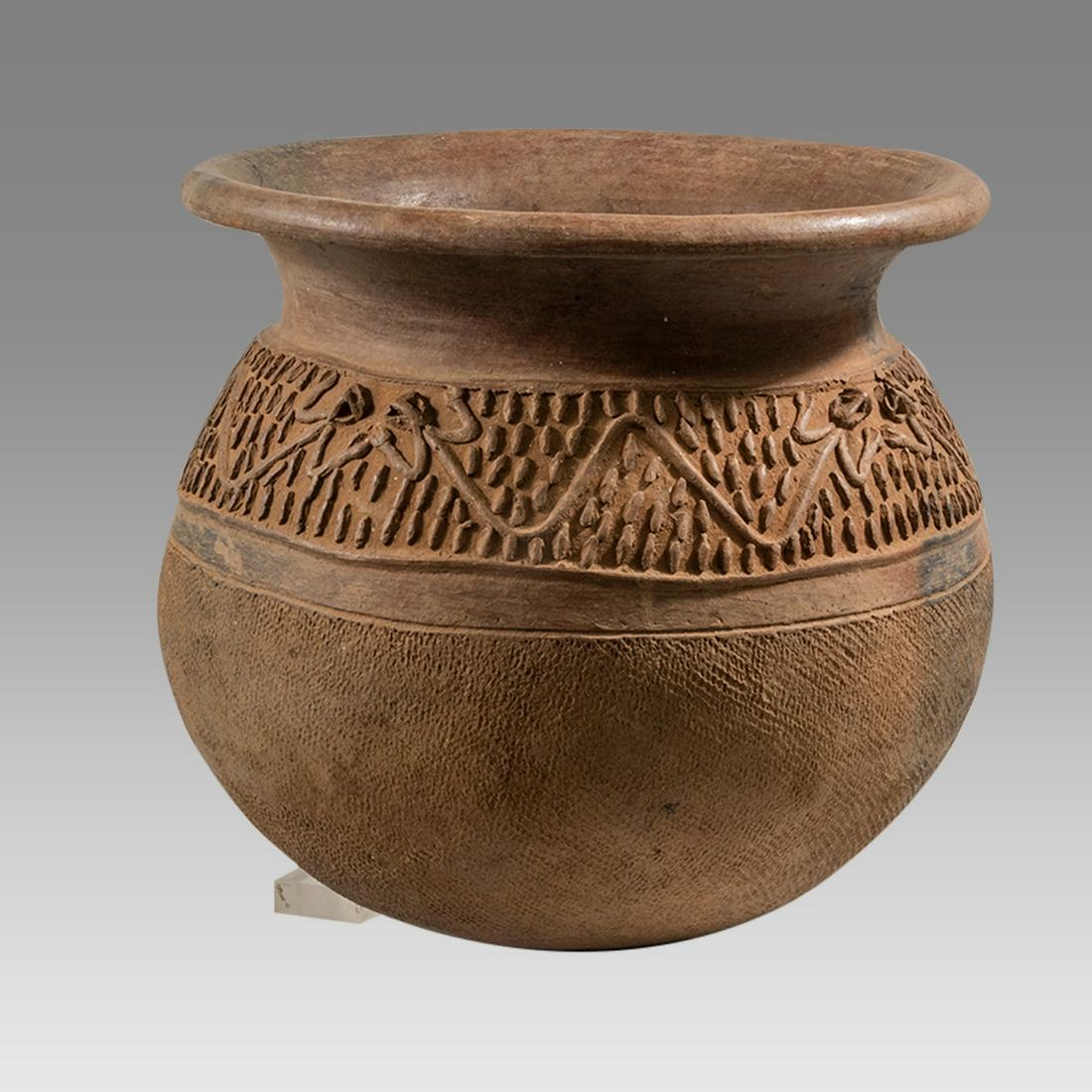 Bamileke Large Chameleon Pot. From Cameroon, Africa. (1 of 3)