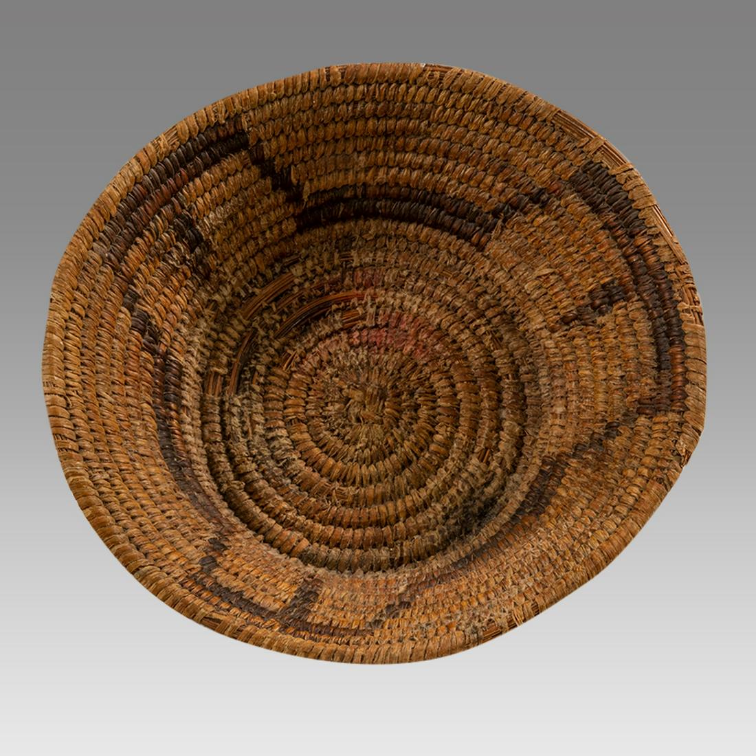 Native American Basket Tray. Papago tribe. Ca. 1930-50. (1 of 4)