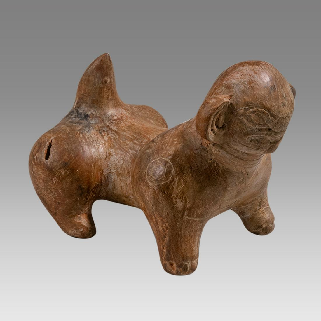 Ancient Pre Columbian Ecuador Guangala Monster Dog Whistle c.100 BC-100 AD. (1 of 3)