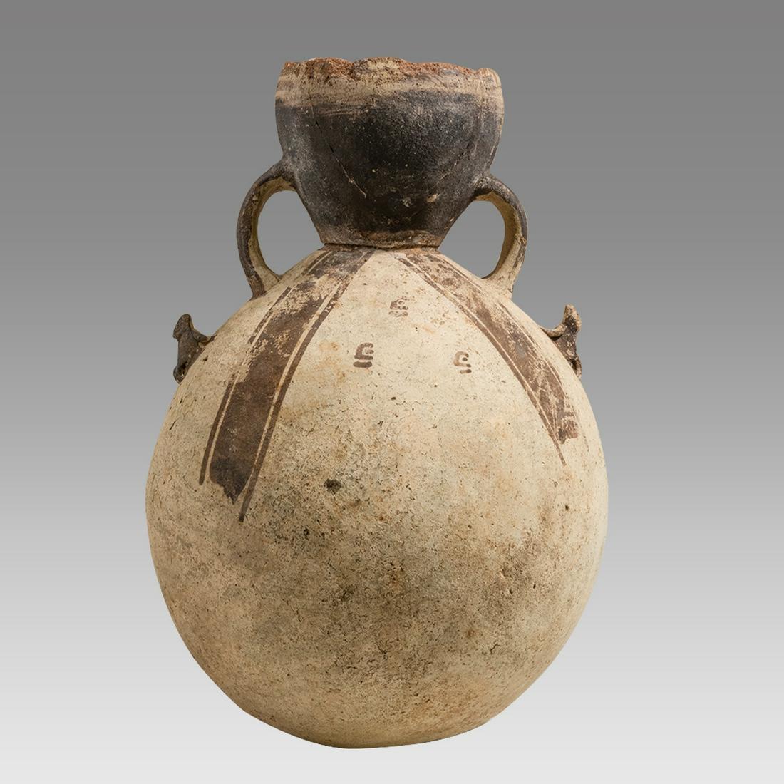 Chancay Bi-Chrome Pottery Jar Chancay, ca. 800 to 1200 AD. (1 of 4)