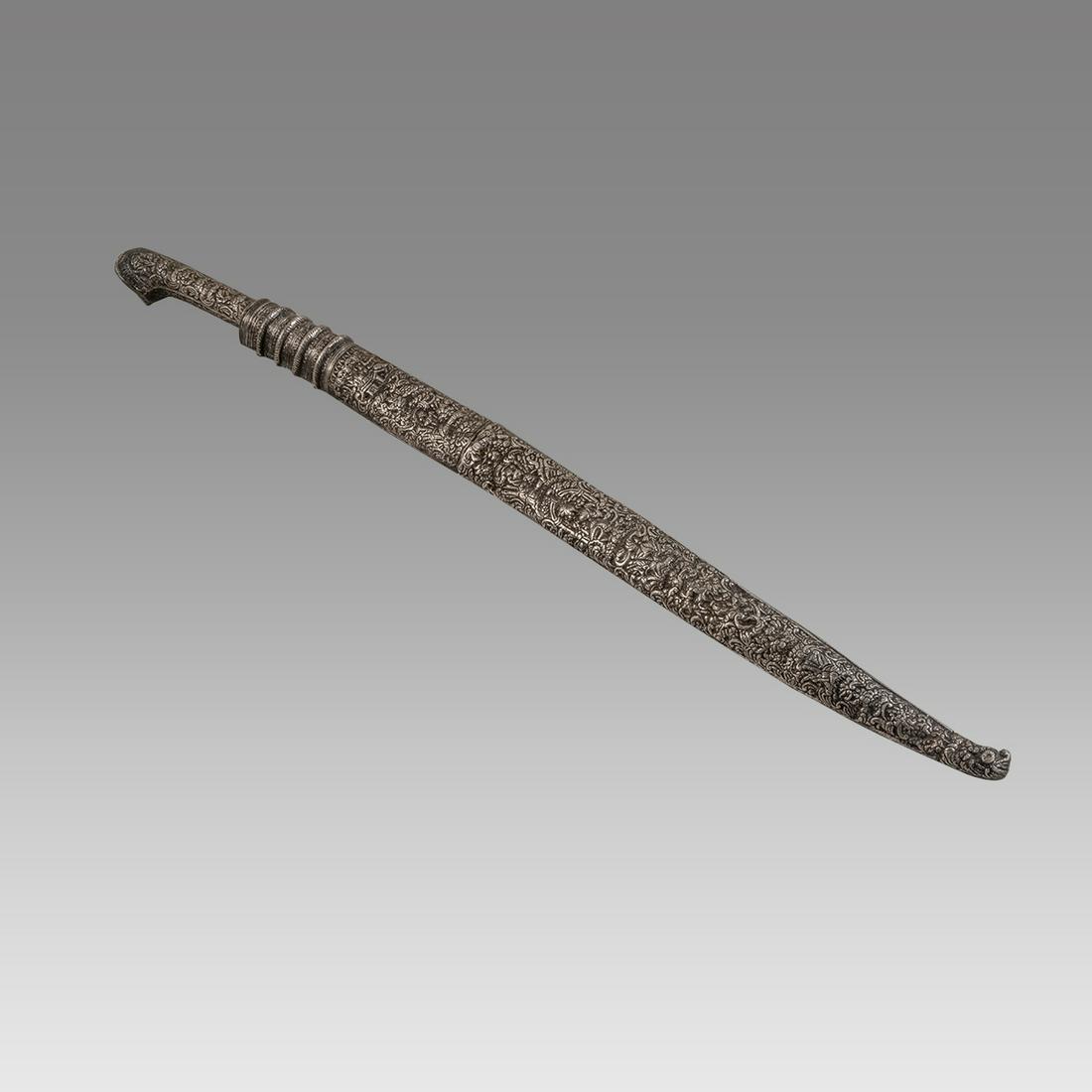 19th century Ottoman Turkish Yataghan Sword with Silver scabbard. (1 of 3)