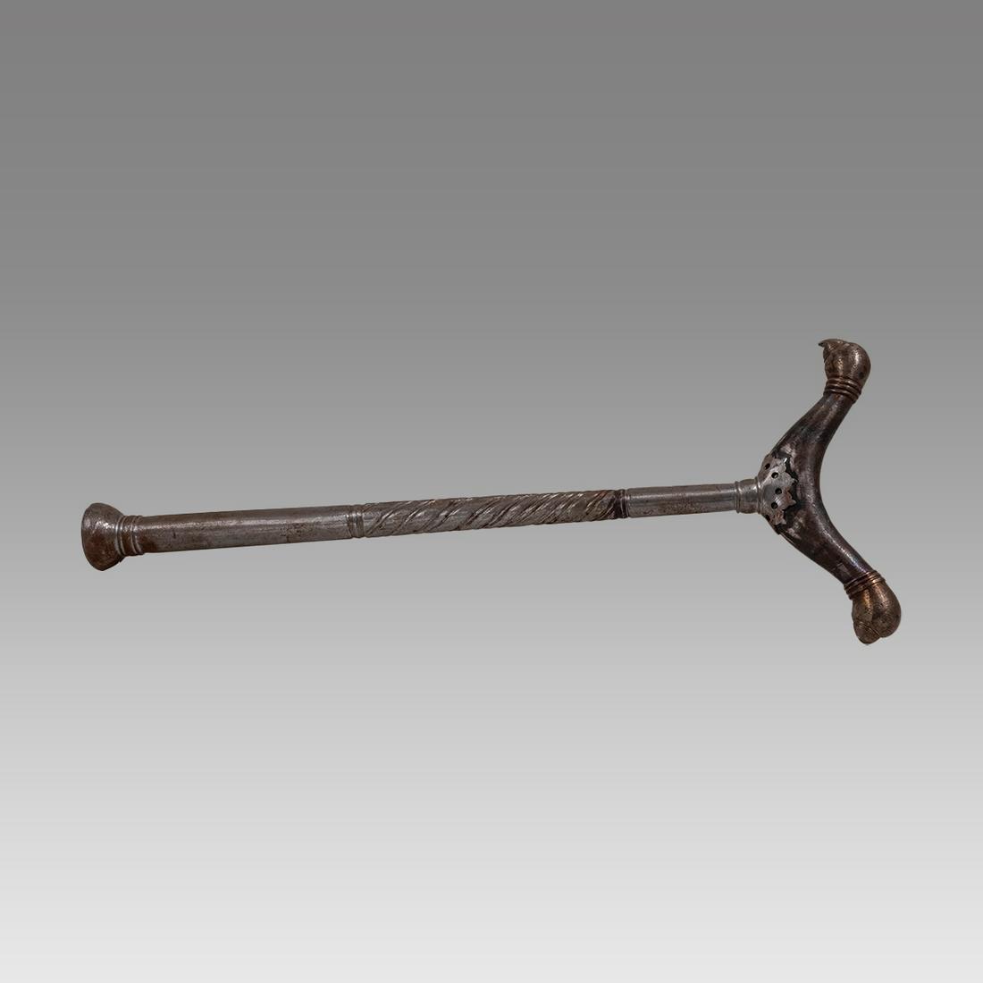 Indian Steel Crutch with birds c.early 20th century. Size 17 3/4 inches high. (1 of 2)