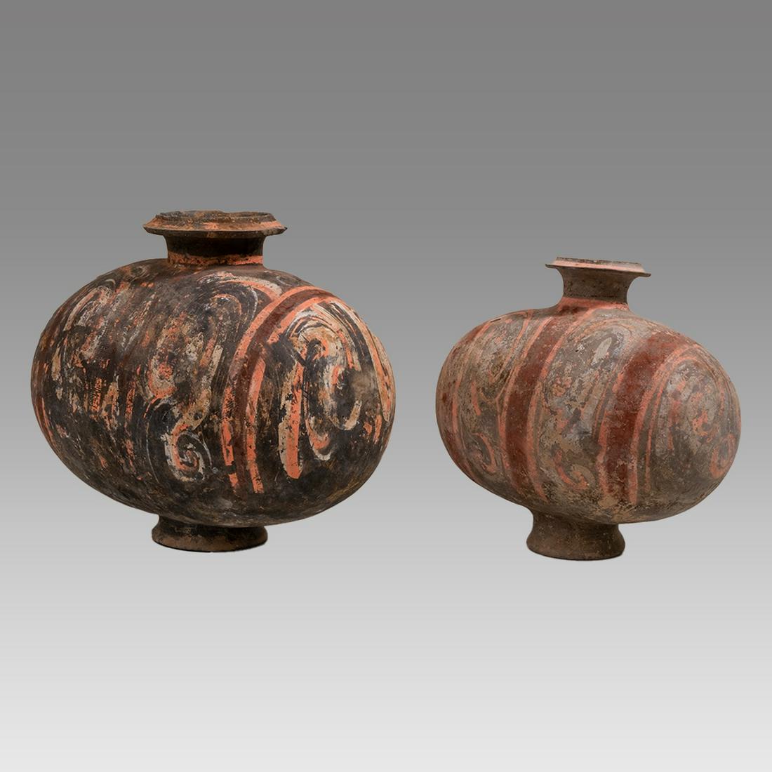 Lot of 2 Chinese Pottery Vessels Han Dynasty. (1 of 3)