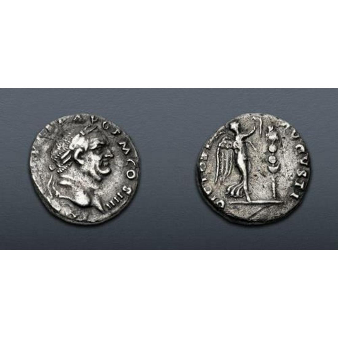 Vespasian. AD 69-79. AR Denarius (16.5mm, 3.22 g, 6h). â€œJudaea Captaâ€ commemorative. Rome mint. (1 of 1)