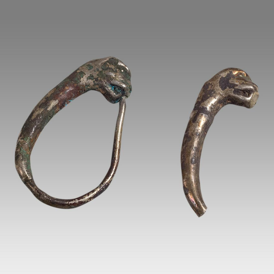 Ancient Parthian Silver Earring c.1st century BC. (1 of 2)