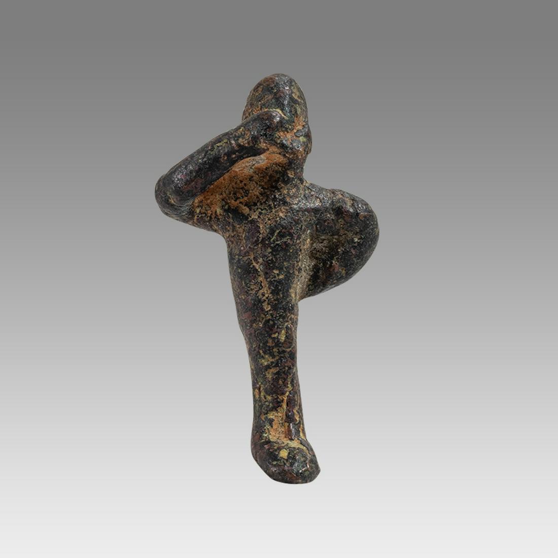 Buy Ancient Phoenecian Small bronze figurine of a saluting male c.5th