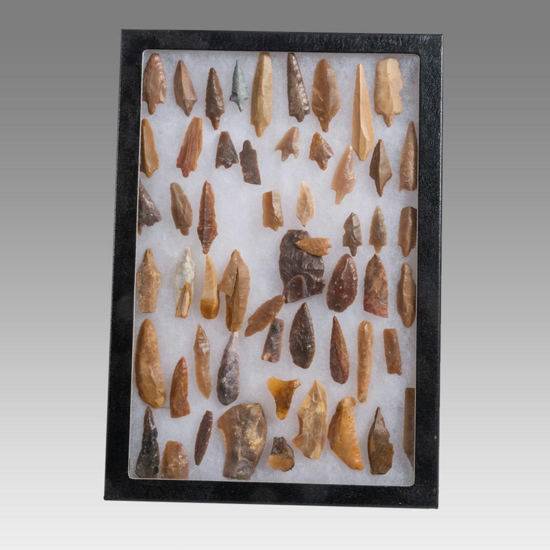 Neolithic Sahara collection of 50+ Saharan stone Arrows. (1 of 1)