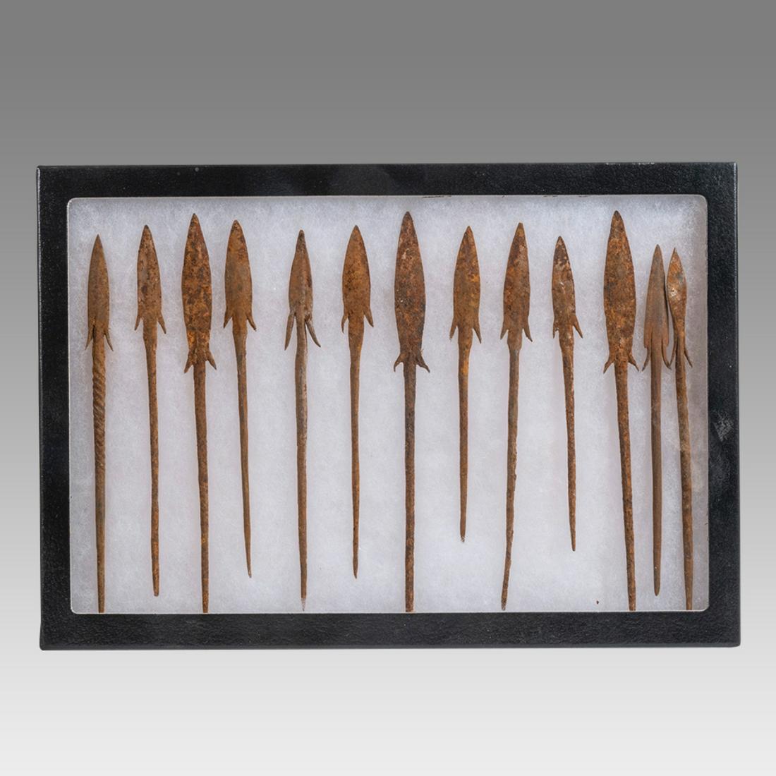 Bura collection of 13 iron points from sub-Saharan west Africa. (1 of 1)