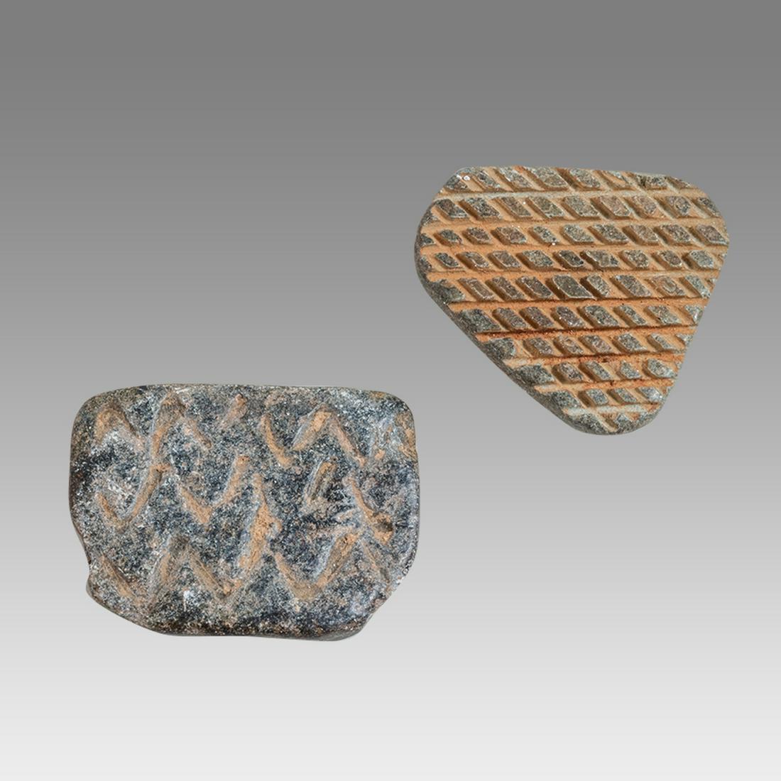 Lot of 2 Ancient Near eastern Stone Seals c.1100-1400 BC. (1 of 2)