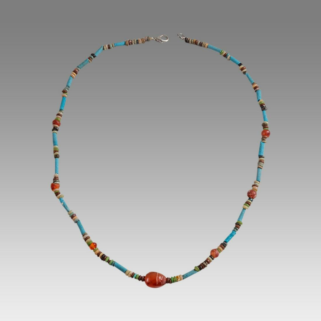 Ancient Egyptian Faience Bead Necklace c.300-50 BC. (1 of 1)